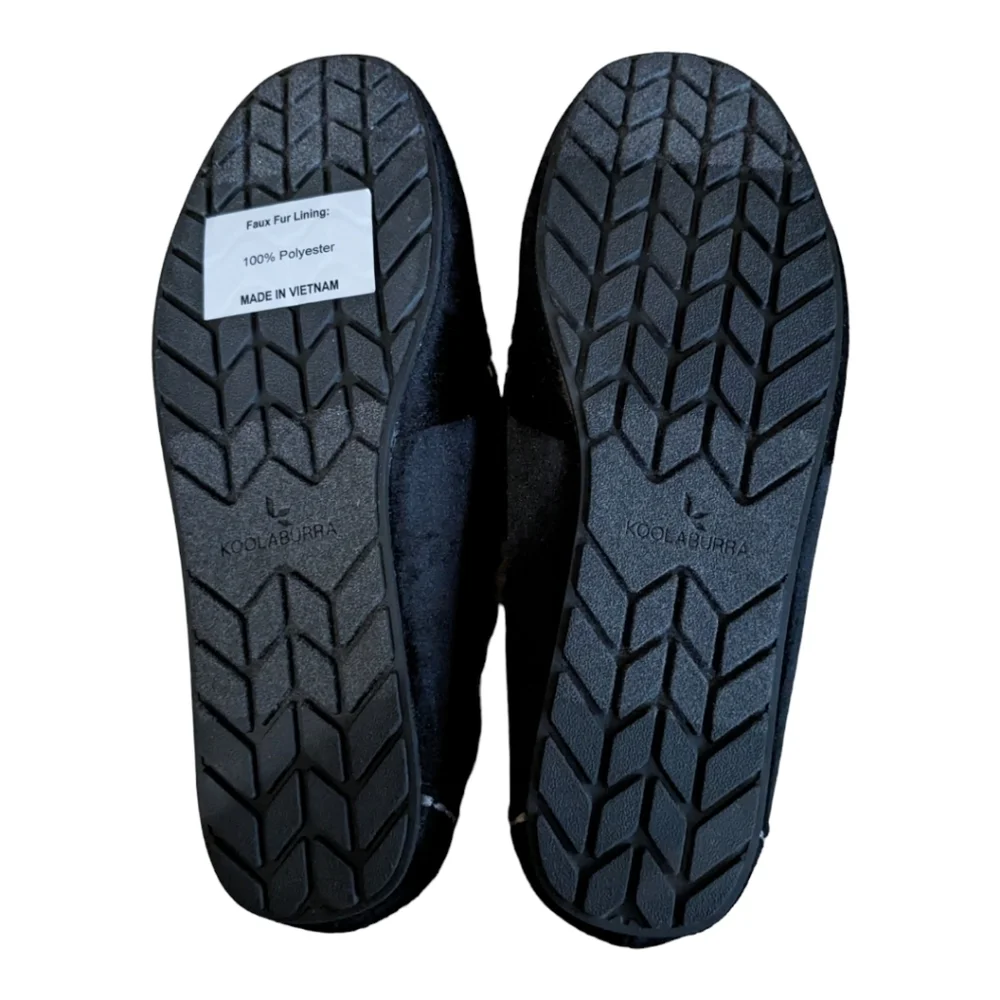 NEW Koolaburra (UGGS) Riley Sparkle Black Unisex Slipper, Size 3